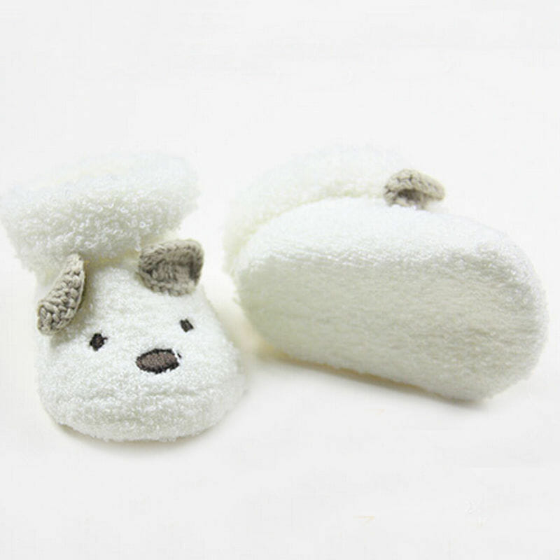 Warm Newborn Socks Military Unisex Baby Boy Girl Infant Cute Bear Crib Warm  Shoe