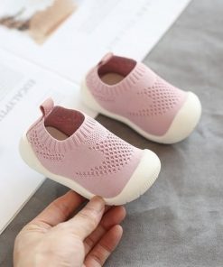 mesh first walker shoes original pink