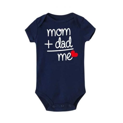 mom dad love romper