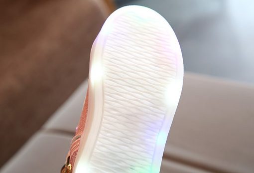 Baby Girls Floral Crystal Led Light Shoe