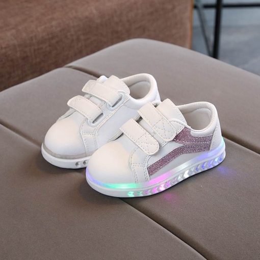 The Kidling's White LED Shoe