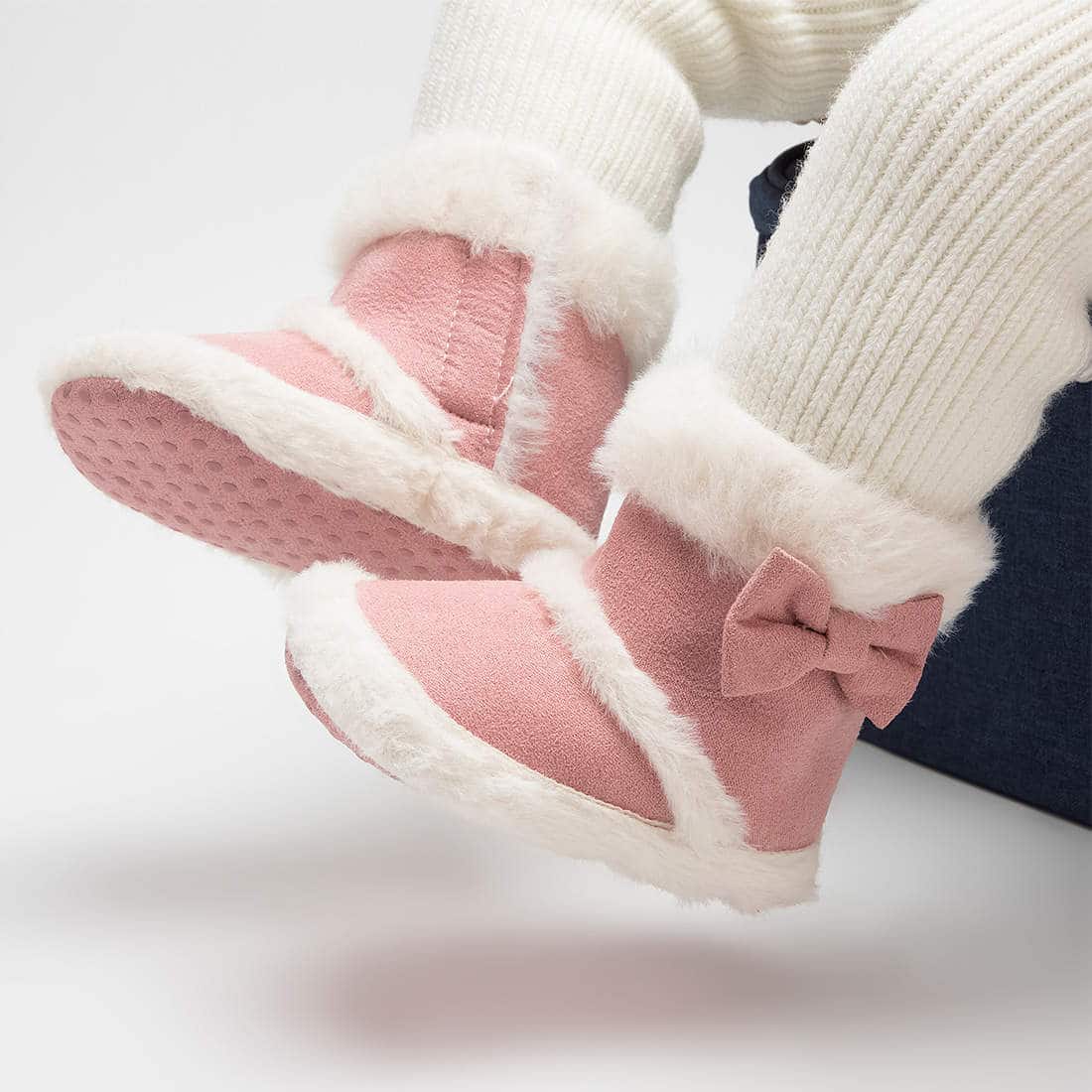 The kidling s Solid Snow Boot Pink TheKidling
